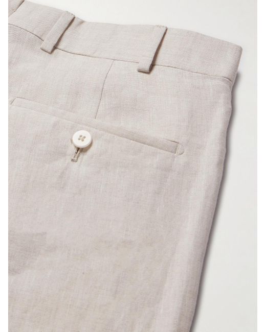 Kingsman White Straight-leg Linen Suit Trousers for men