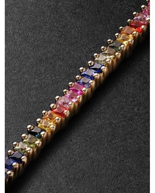 Suzanne Kalan Black Princess Midi 18-Karat Sapphire Bracelet for men