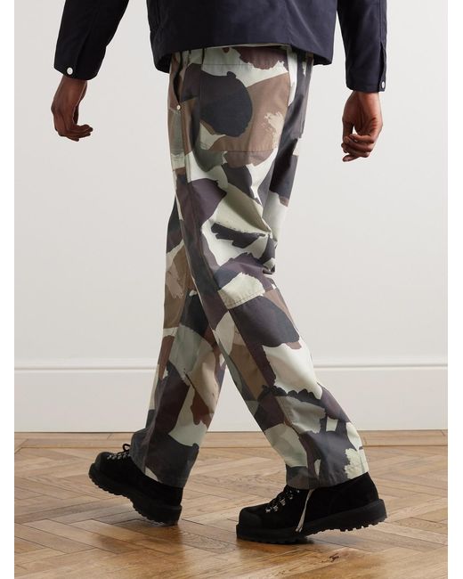 Norse Projects Gray Sigur Straight-Leg Camouflage-Print Shell Trousers for men