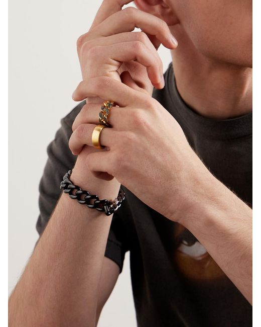 SHAY Black 18-Karat Diamond Ring for men