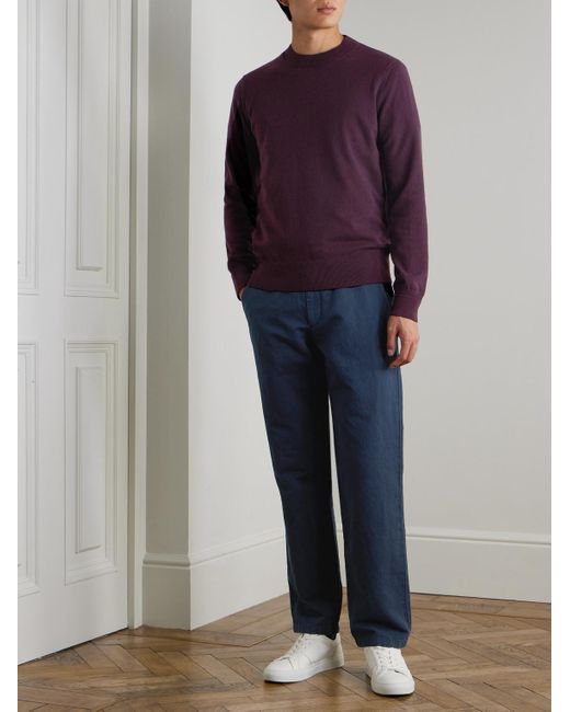 Mr P. Purple Curtis Cashmere Sweater for men
