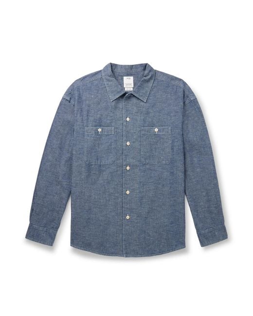 Visvim Blue Lumber Cotton-Chambray Shirt for men