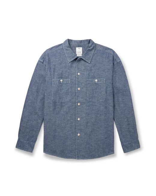Visvim Lumber Cotton-Chambray Shirt in Blue for Men | Lyst
