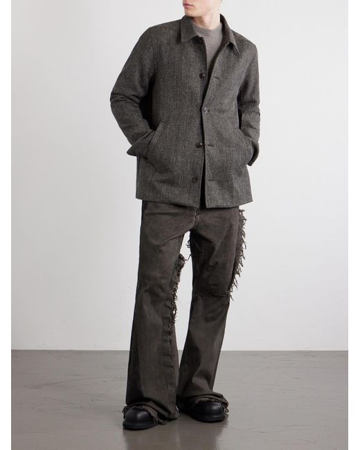 Rick Owens Gray Brad Wool And Linen-blend Jacket for men