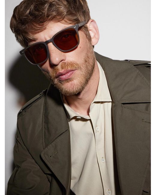Garrett Leight Green Earvin Square-Frame Acetate Sunglasses for men