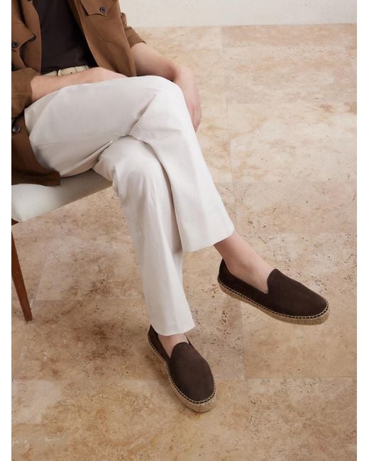 Morjas Brown Suede Espadrilles for men