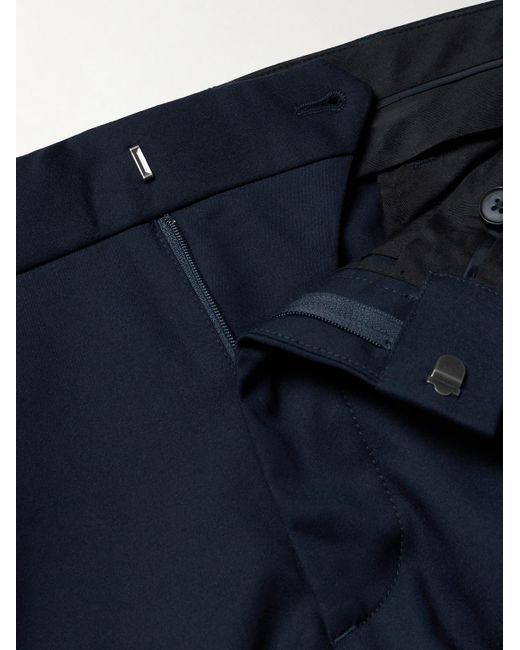 Club Monaco Blue City Dress Straight-leg Cotton-blend Trousers for men