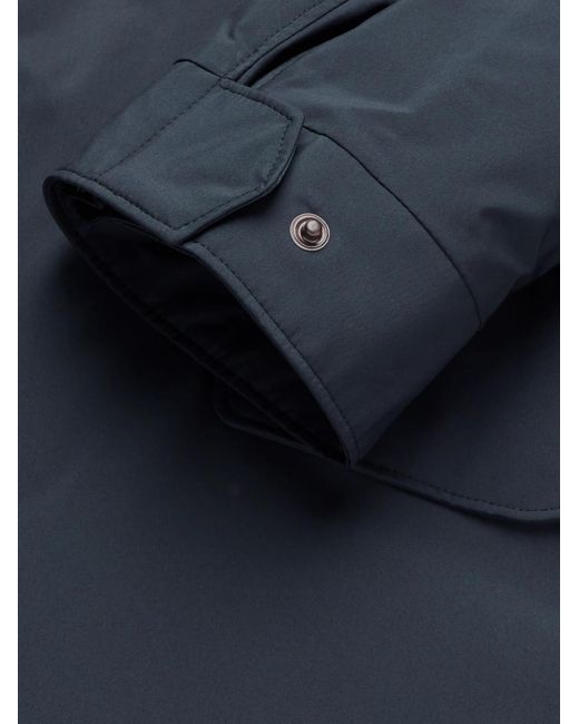 Loro Piana Blue Traveller Windmate Storm System Shell Hooded Field Jacket for men