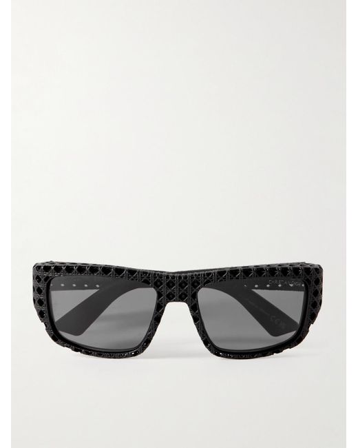 Dior Dior3D S1I Sonnenbrille mit eckigem Rahmen aus strukturiertem Azetat in Black für Herren