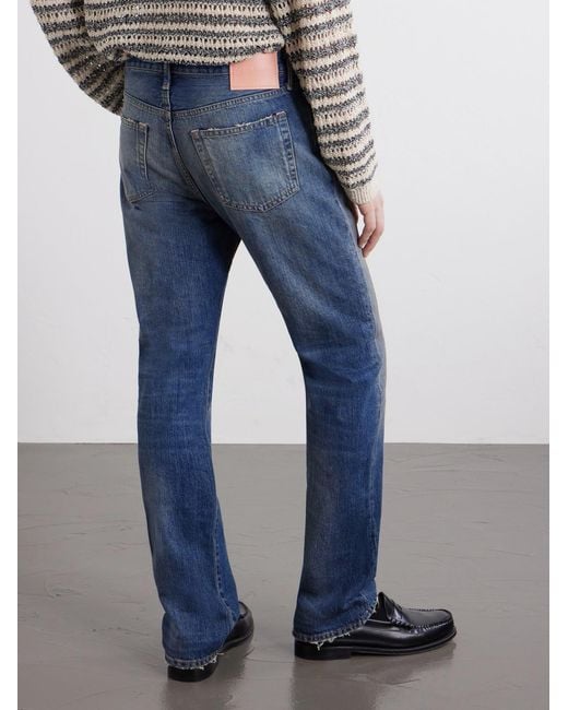 Acne Blue Straight-Leg Cotton Jeans for men