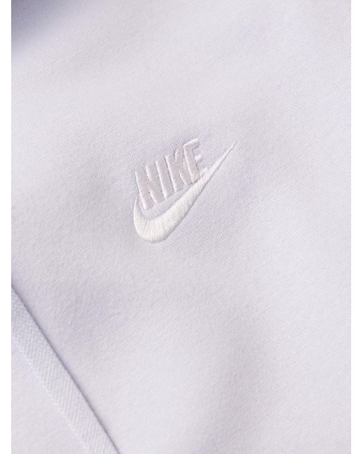 Nike Gray Sportswear Club Logo-embroidered Cotton-blend Jersey Hoodie for men