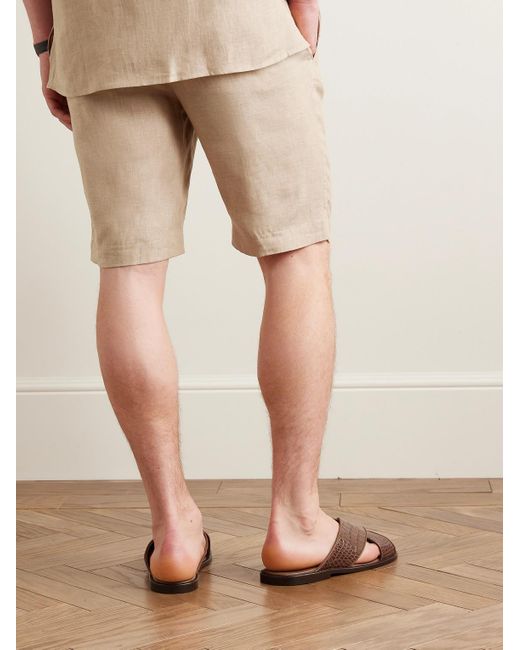 Loro Piana Natural Straight-leg Linen Drawstring Bermuda Shorts for men