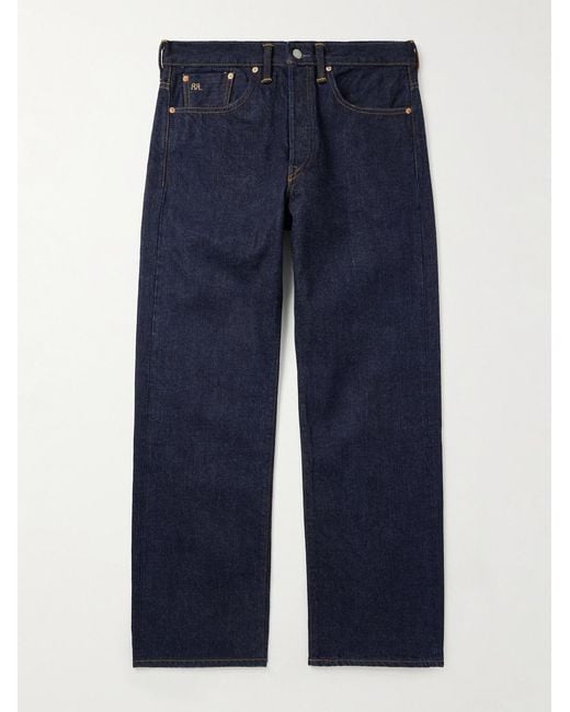 RRL Blue Straight-leg Jeans for men