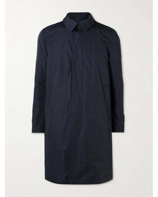 Tom Ford Blue Faille Coat With Detachable Quilted Down Liner for men
