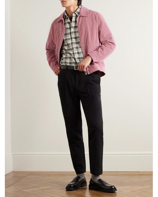Mr P. Blouson aus Baumwollcord in Pink für Herren