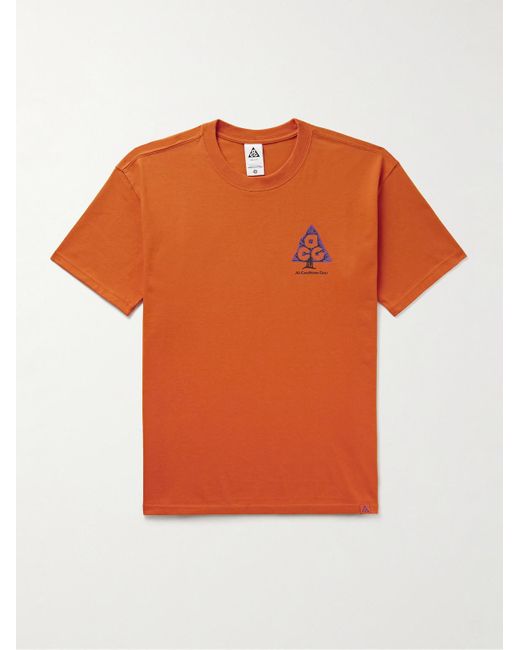 Nike Orange Acg Wildwood Logo-print Dri-fit T-shirt for men