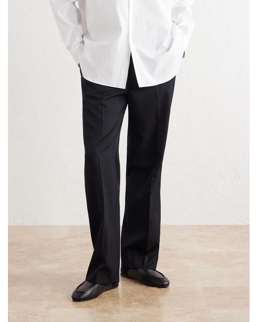 Auralee White Leather Slippers for men