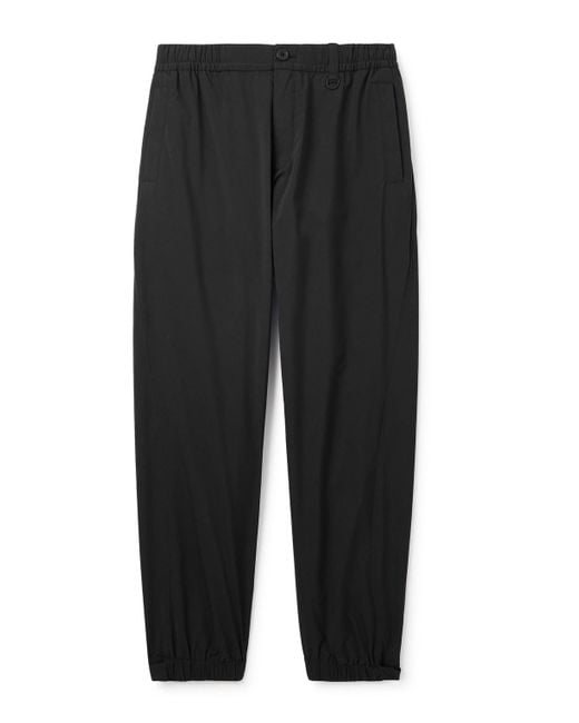 Laminar Black Tapered Shell Trousers for men