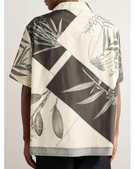 Loewe Green Paula's Ibiza Convertible-collar Floral-print Cotton And Silk-blend Shirt for men