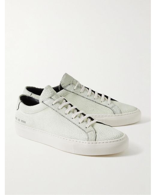 Common Projects Natural Original Achilles Cracked-leather Sneakers for men