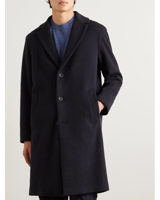 Mr P. Blue Wool-Blend Coat for men