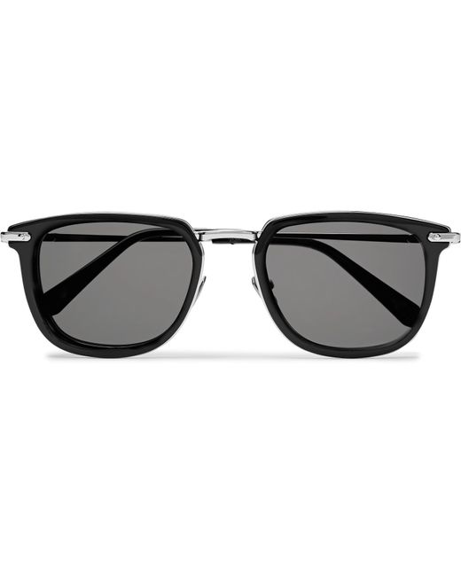Brioni Black D-frame Acetate And Silver-tone Sunglasses for men
