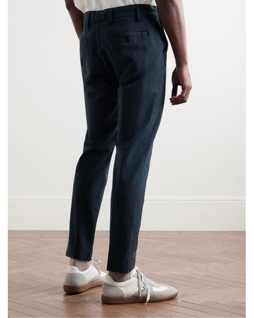 James Perse Blue Golf Slim-Fit Stretch Cotton-Blend Trousers for men