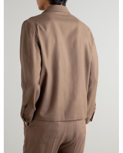 Sunspel Brown Virgin Wool-twill Jacket for men