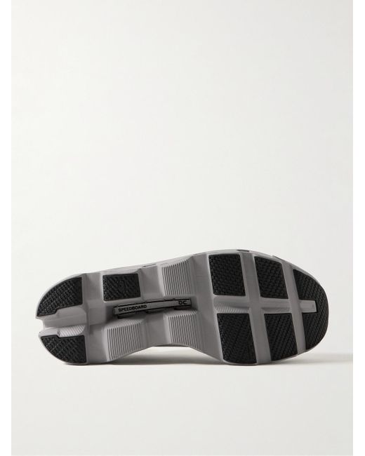 On Shoes Gray Cloudmster Rubber-Trimmed Mesh Running Sneakers for men
