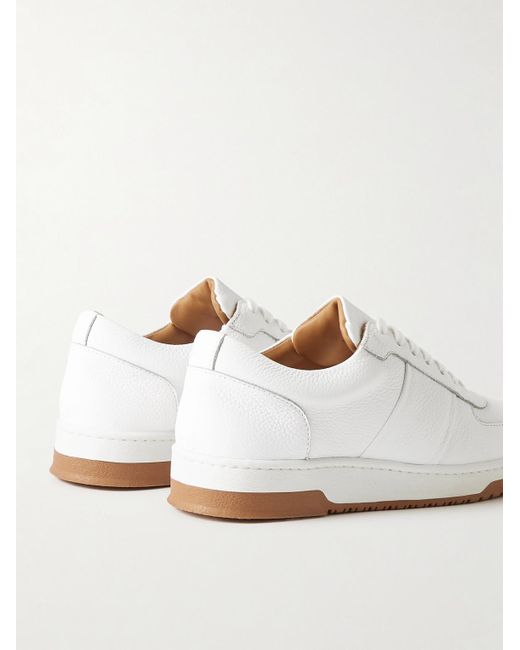Mr P. Atticus Sneakers aus vollnarbigem Leder in White für Herren