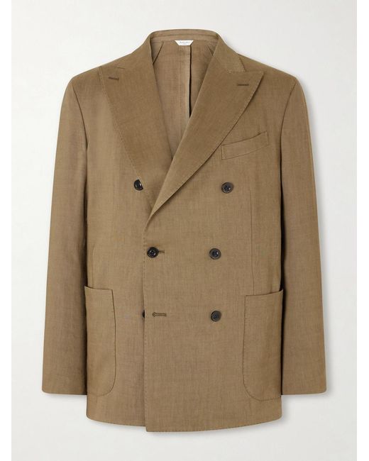 Boglioli Natural Double-breasted Linen for men