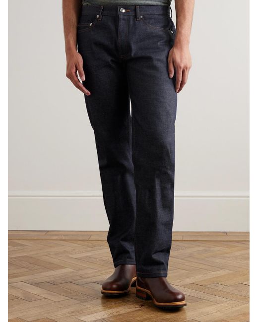 A.P.C. Blue New Standard Regular-Fit Dry Selvedge Denim Jeans for men