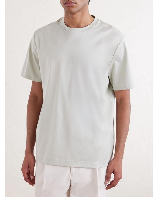 Mr P. White Organic Cotton-jersey T-shirt for men