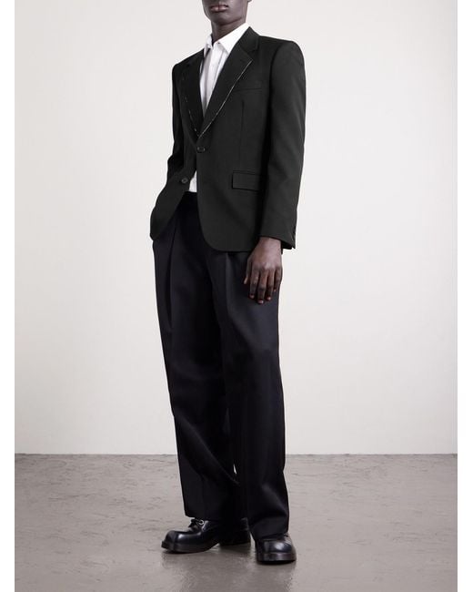 Givenchy Black Wool-Twill Blazer for men
