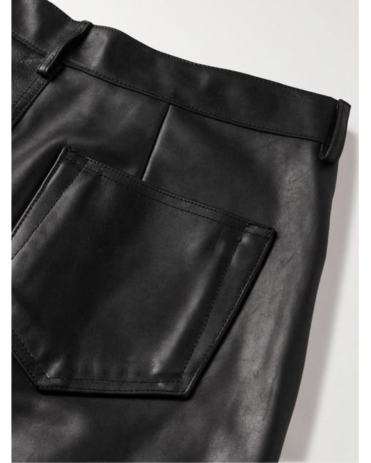 Rick Owens Black Geth Straight-leg Oiled-leather Jeans for men