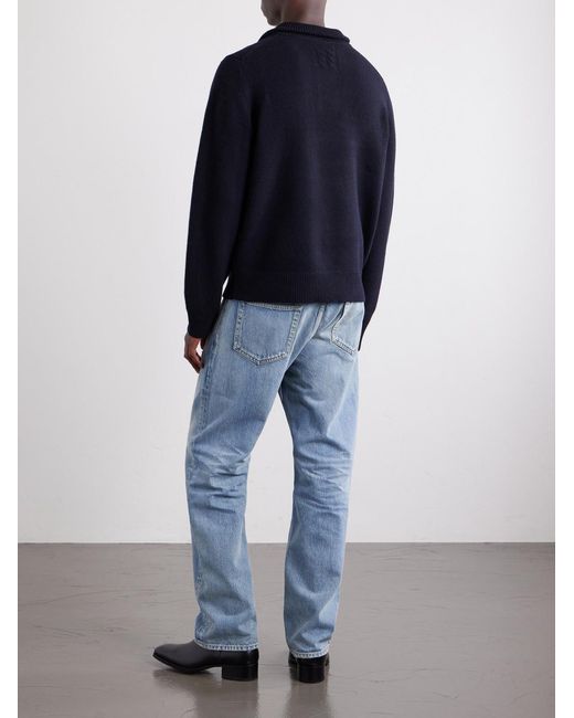Nili Lotan Blue Natan Wool And Cashmere-Blend Sweater for men