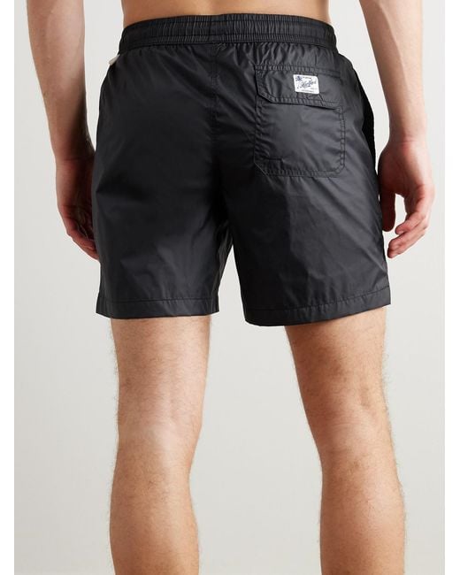 Hartford Black Slim-fit Mid-length Recycled Swim Shorts for men