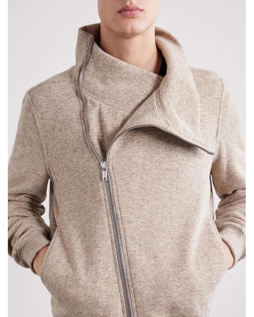 Rick Owens Natural Bauhaus Wool And Cotton-Blend Zip-Up Sweater for men