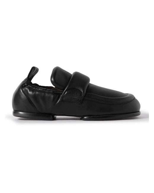 Dries Van Noten Black Leather Loafers for men