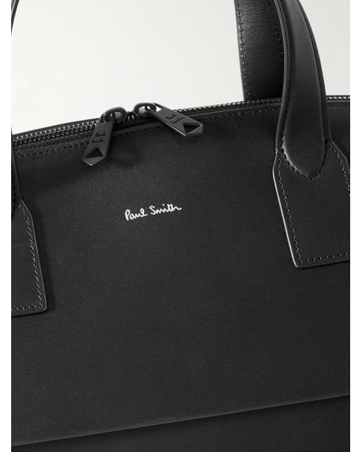 Paul Smith Black Leather Holdall for men