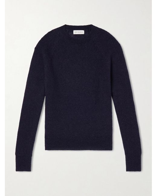 Dries Van Noten Blue Brushed Sweater for men