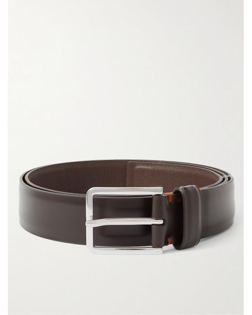 Loro Piana Brown Rory 3Cm Leather Belt for men