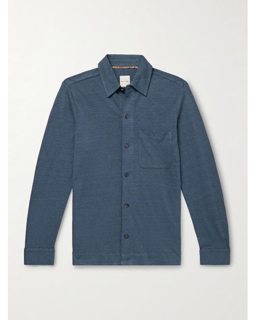 Paul Smith Blue Linen-piqué Shirt for men