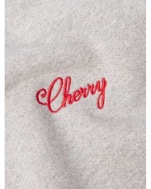 Felpa in jersey di misto cotone con logo ricamato di CHERRY LA in White da Uomo