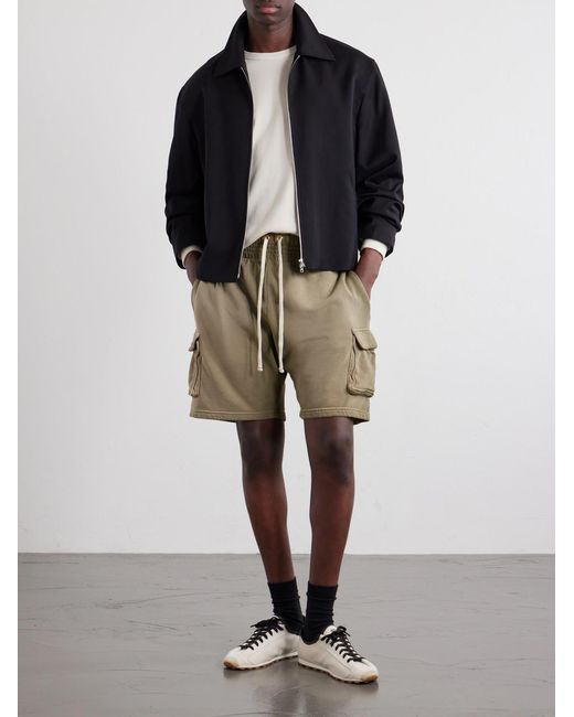 Les Tien Natural Yacht Straight-Leg Cotton-Jersey Cargo Shorts for men