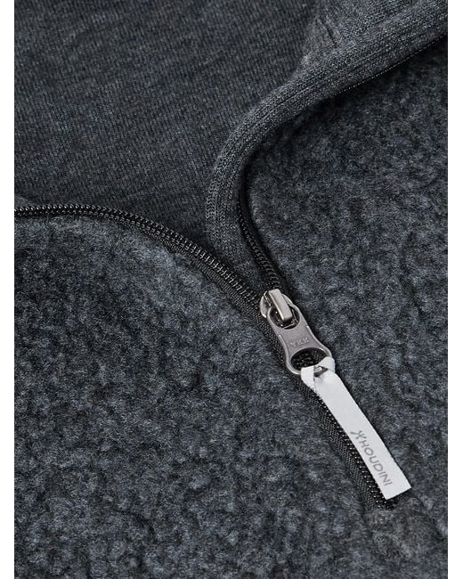 houdini Black Alto Woolly Treemerino Fleece Half-Zip Ski Mid-Layer for men