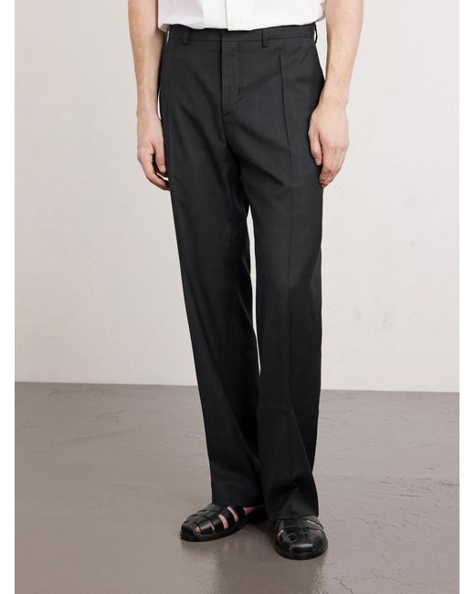 A Kind Of Guise Blue Virgin Wool Tailored Wide Trousers for men