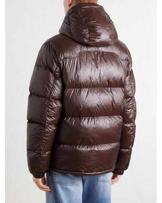 Polo Ralph Lauren Brown Logo-embroidered Quilted Recycled-shell Hooded Down Jacket for men