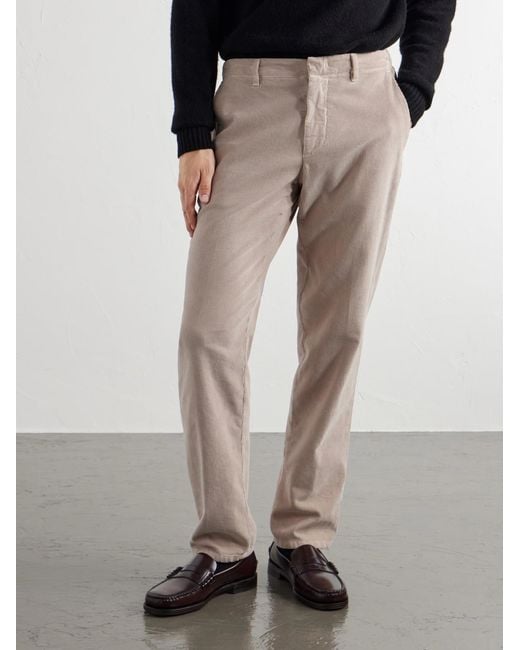 Altea Natural Dumbo Cotton-Blend Corduroy Straight-Leg Trousers for men