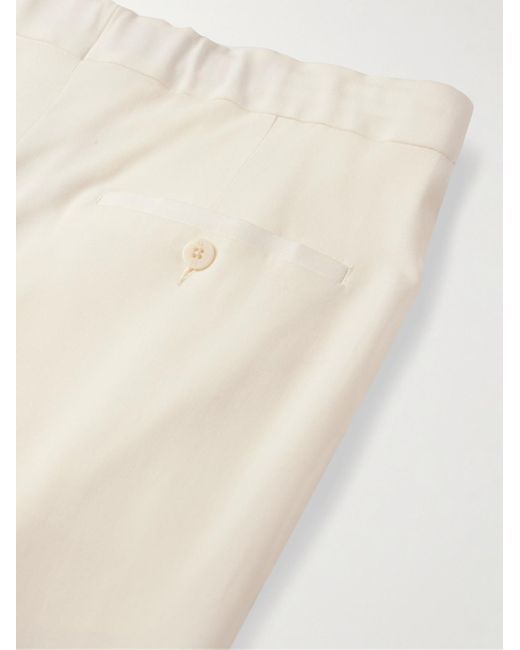 Pantaloni bootcut in twill di lana Vista di Gabriela Hearst in Natural da Uomo